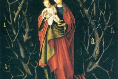 La Vierge de l’arbre sec, Petrus Christus, 15ème siècle- wikimédia commons, domaine public