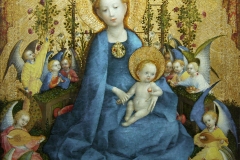 La Vierge Marie et l’Enfant Jésus sous une tonnelle de roses, Stefan Lochner, vers 1450 - wikimedia commons, domaine public