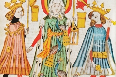 Anon, Cod. Pal. lat. 1066, Bibliotheca Apostolica Vaticana, 15ème siècle : la phase alchimique de la queue de paon.