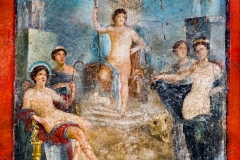 Dionysos, fresque villa des Mystères, Pompéi, 2ème siècle a.v. J.-C. - SL, domaine publc