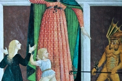 La Vierge et le démon, fresque église Santo Spirito, anonyme, 15ème siècle - SL, domaine public