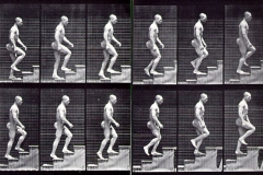 Homme montant des escaliers, Edward Muybridge, 1885, Wikimedia commons, domaine public