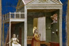 Annonciation à Sainte Anne, fresque chapelle des Scrovegni, Padoue, Giotto, 1306 - wikimedia commons, domaine public