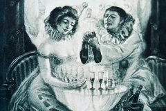 L’amour de Pierrot, carte postale 1905 - SL, domaine public