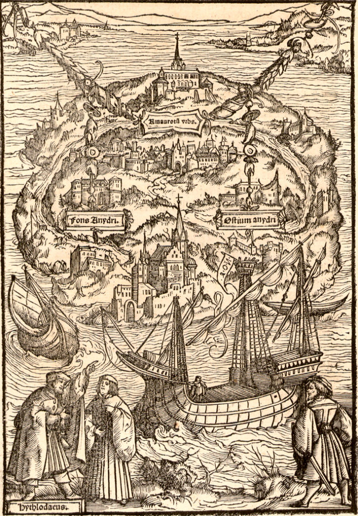 Utopia, Thomas More (1518), biliothèque universitaire de Basel - wikimedia commons CC.BySA 4.0