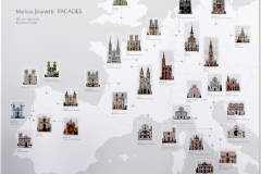 Markus Brunetti, carte des façades d'édifices religieux célèbres, exposition Arles, 2015 - SL