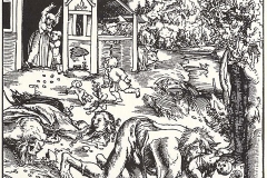 Lucas Cranach l’Ancien, le loup garou, 1512 - wikimedia commons, domaine public