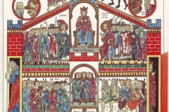 La sainte Église (Regina Ecclesia), Le jardin des délices, 12ème siècle - wikimedia commons, domaine public