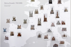 Markus Brunetti, carte des façades d'édifices religieux célèbres, exposition Arles 2015 - SL