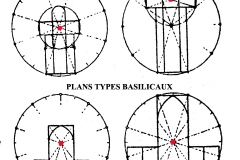 Plans d'églises médiévales selon Ernst Moessel - domaine public