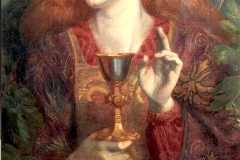 La Demoiselle du St Graal, Gabriel Rosseti, 1860 - wikimedia commons, domaine public