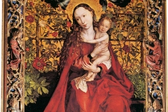 La Vierge au buisson de roses, Martin Schongauer, 1473 - wikimedia commons, domaine public