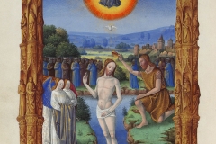 Le baptême du Christ, les très riches heures du duc de Berry, 15ème siècle - wikimedia commons ©Photo. R.M.N. / R.-G. Ojda