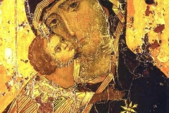 Vierge de Vladimir, 12ème siècle, galerie Tretyakov - wikimedia commons, domaine public
