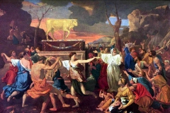 L’adoration du veau d’or, Nicolas Poussin, 17ème siècle - wikimédia commons, domaine public