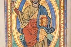 Christ, Codex Bruchsal 1, Bl. 1v, 13ème siècle - wikimédia commons, domaine public