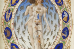 Frères de Limbourg, L'homme anatomique du zodiaque, Très riches heures du duc de Berry, 15ème siècle - wikimedia commons, R.M.N. / R.-G. Ojda