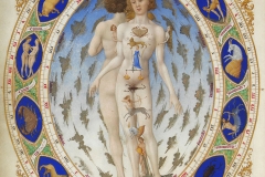 Frères de Limbourg, L'homme anatomique du zodiaque, Très riches heures du duc de Berry, 15ème siècle - wikimedia commons, R.M.N. / R.-G. Ojda
