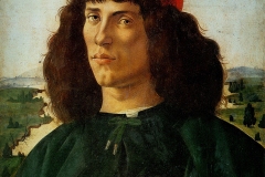 Portrait d'un jeune homme avec médaille de Cosme de Médicis l'Ancien, Sandro Botticelli, 1475 - wikimedia commons, domaine public