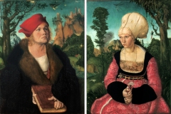 Dr Cuspinian et sa femme, Lucas Cranach l'Ancien, 1502  - wikimedia commons, domaine public