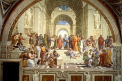 L'Ecole d'Athènes, Raphaël, 1512 - wikimedia commons, domaine public