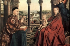 La Vierge au chancelier Rolin, Jan van Eyck, 1435 - wikimedia commons, domaine public