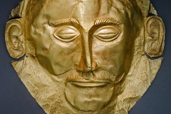 Masque funéraire mycéen Agamemnon, vers 1550-1500 av. J.-C. - Wikimedia commons, par  Die Buche, CC BY-SA 3.0,