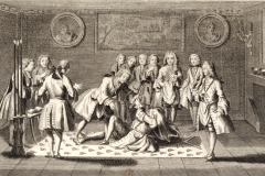 Assemblée de Francs-Maçons pour la Réception des Maîtres, Jacques Philippe Le Bas, 1707-1783 –bnf - Wikimedia commons, domaine public