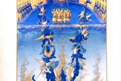 La chute de Lucifer, Très Riches Heures du Duc de Berry, Frères de Limburg, 1415 -SL, domaine public