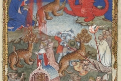 Le Dragon et les deux bêtes, Apocalypse flamande, 1400, BnF-Source gallica.bnf.fr/BnF