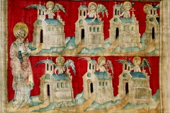 7 églises, Tenture de l’Apocalypse d’Angers, 1382	SL, domaine public