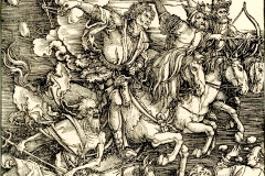 Les 4 cavaliers de l’Apocalypse, Albrecht Dürer, 1498-Wikimedia commons, domaine public