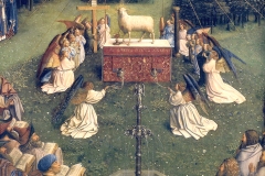 Retable de l’Agneau Mystique, détail, Frères van Eyck, 1432-Wikimedia commons, domaine public