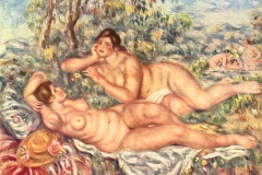 Les baigneuses, Pierre Auguste Renoir, 1919	- Wikimedia commons, domaine public