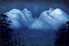 Harald Sohlberg, nuit d’hiver dans les montagnes, 1914 - SL