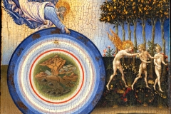 Giovanni di Apolo, la création et l'expulsion d'Adam et Eve du paradis, 1445 - wikimedia commons, domaine public