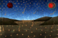 Mort du Soleil, de la Lune et de la chute des étoiles, Histoires de San Gioachino et de Sant’Anna, Christoforo de Predis, 1476 - wikimedia commons, domaine public